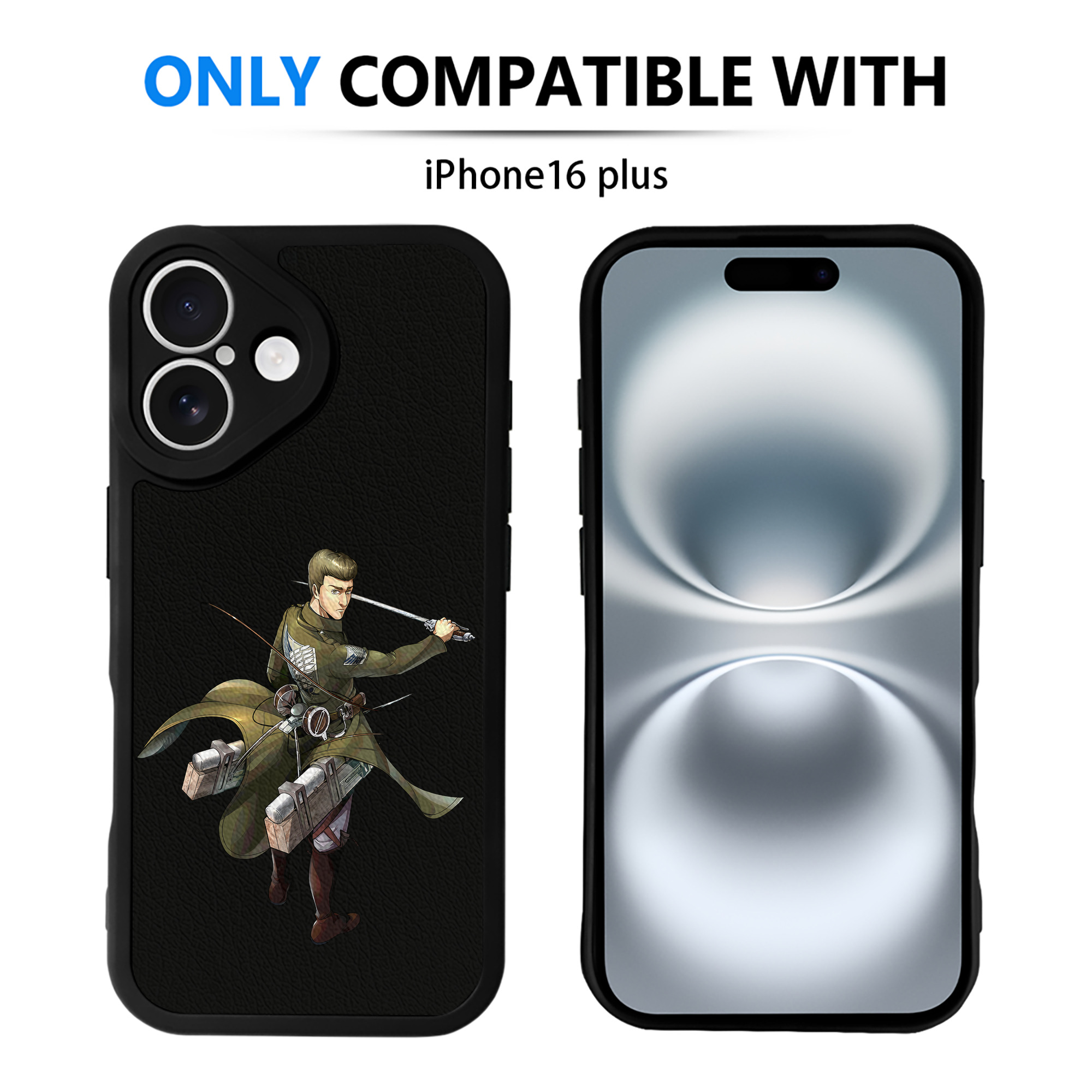 （画像用） 進撃の巨人 Attack on Titan 【iPhone 16シリーズ対応】シリコンスマホケース（レザー調） 材質：シリコン